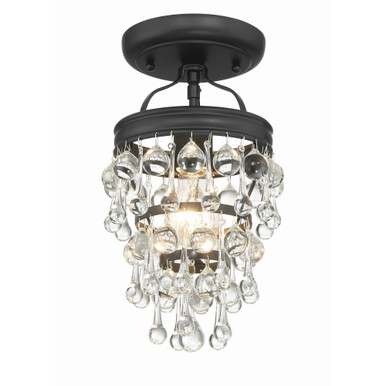 Calypso 1 Light 7.25 Inch Wide Semi Flush Mount by Crystorama - 131_CEILING