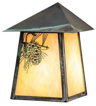 Stillwater Winter Pine 1 Light Wall Sconce 10.75 x 9 Inch by Meyda Tiffany - 38972