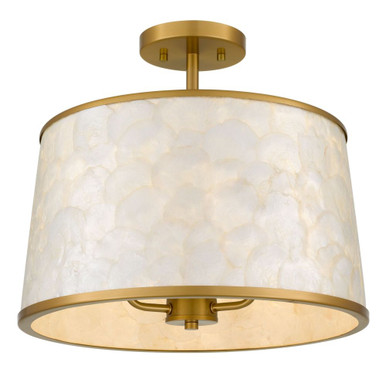 Windley 15W 3 LED Semi Flush Mount 14 Inch Tall and 16 Inch Wide by Quoizel - WIND1716BRG