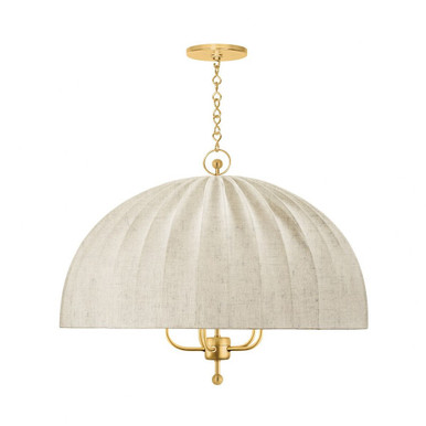 Palmetto 5 Light Chandelier 23.5 Inch Tall X 30 Inch Wide by Hudson Valley - CB5855-AGB