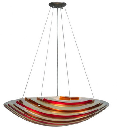 Metro Fusion Marina 4 Light Inverted Pendant 16 x 30 Inch by Meyda Tiffany - 144399