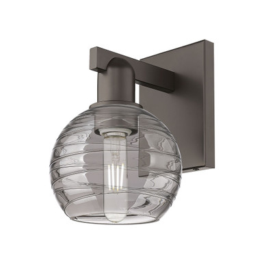 Athens Deco Swirl 1 Light Wall Sconce 11 Inch Tall by Innovations - 716-1W-OB-G1213-6SM