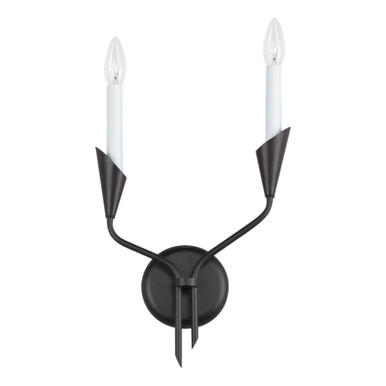 Calyx 2 Light Candle Style Wall Sconce by Maxim - 24342BK