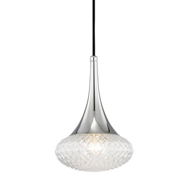 Bella 1 Light Pendant 12.75 Inches Tall and 8.5 Inches Wide by Mitzi - H114701C-PN