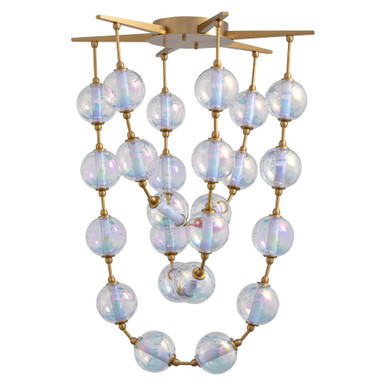Pearla 86W 1 LED Pendant 40.5 Inch Tall and 28.25 Inch Wide by Golden - 9013-28