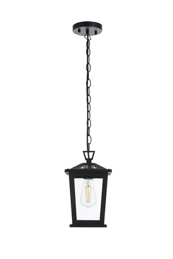 Cayman 1 Light Outdoor Pendant 12 Inch Tall and 7 Inch Wide by Elegant - OD332H12BK