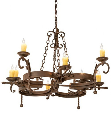 Andorra 8 Light Chandelier 33 x 42 Inches Wide by Meyda Tiffany - 199184