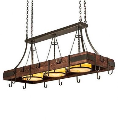Steamboat 3 Light Pot Rack 31 x 24 Inches by Meyda Tiffany - 229227