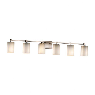 Limoges Tetra 6 Light Vanity Light by Justice Design - POR-8426-10-PLET