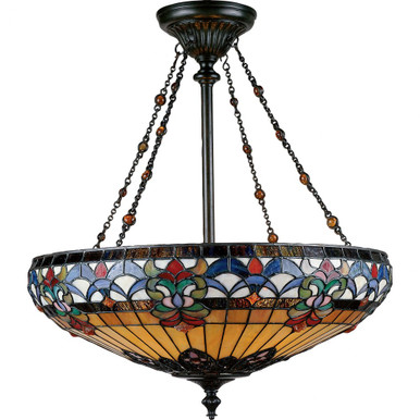 Belle Fleur 4 Light Large Pendant by Quoizel - TF1781VB