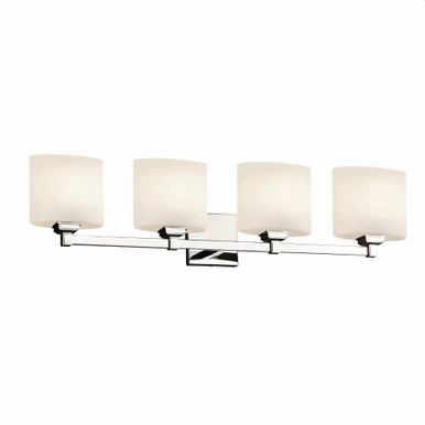 Fusion Regency 4 Light Oval Opal Glass Vanity Light by Justice Design - FSN-8434-30-OPAL