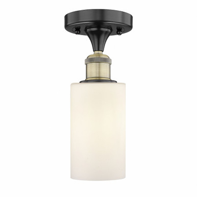 Clymer 1 Light Semi Flush Mount 10.88 and 3.88 Inch Wide by Innovations - 616-1F-BAB-G801