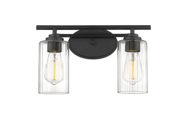 Ice 2 Light Vanity Light by Innovations - 353-2W-BK-CL