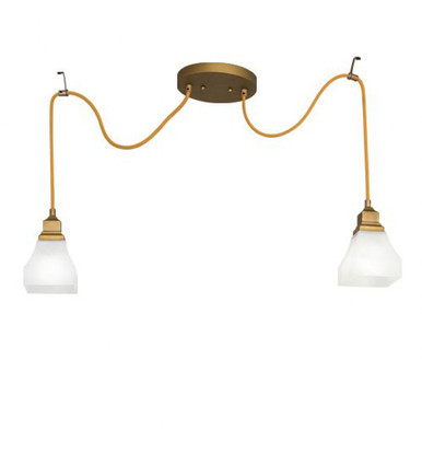 Castiliolite Bungalow Alabaster 2 Light Pendant 9 x 60 Inch by Meyda - 237611