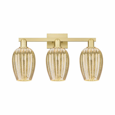 Preston Flute 3 Light Bath Vanity 13.5 and 25.25 Inch Wide by Innovations - 716-3W-SG-G457-6ME