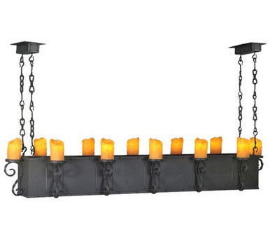 Carpathian 12 Light Oblong Chandelier 19 x 14 Inches Wide by Meyda Tiffany - 106933