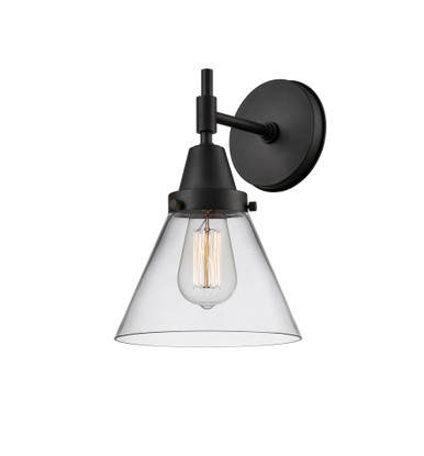 Cone 1 Light Wall Sconce 11.25 Inch Tall and 7.75 Inch Wide by Innovations - 447-1W-BK-G42