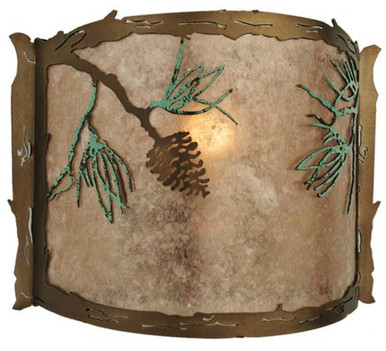Balsam Pine 1 Light Wall Sconce 9.75 x 12 Inches by Meyda Tiffany - 109902