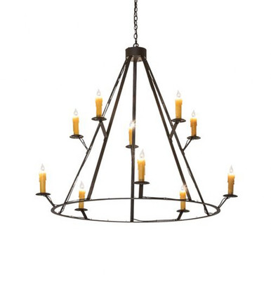 Anthracite 10 Light Chandelier 53 x 54 Inches Wide by Meyda Tiffany - 245091