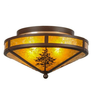 Tamarack 2 Light Flush Mount 9 x 16 Inch by Meyda Tiffany - 146815