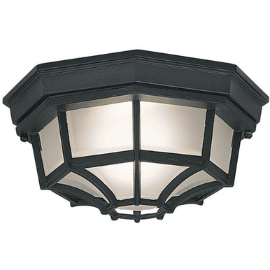 Marine Style Lanterns 1 Light 10.5 Inch Flush Mount by Designers Fountain - 2067-bk