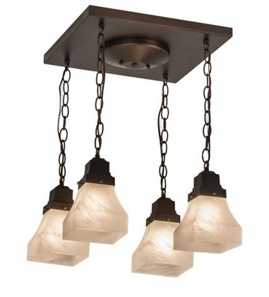 Bungalow Square Flush Mount 12 x 22.5 In by Meyda Tiffany - 171551