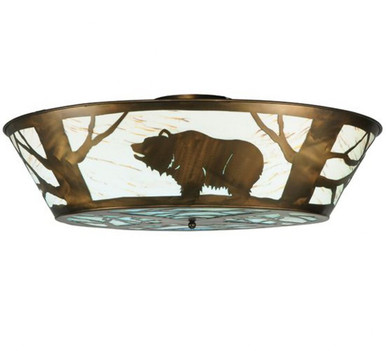 Grizzly Bear on the Loose 162W LED Flush Mount 16 x 47 In by Meyda Tiffany - 121113