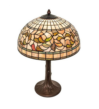 Tiffany Turning Leaf 1 Light Table Lamp 23 x 16 In by Meyda Tiffany 253821 - 253821