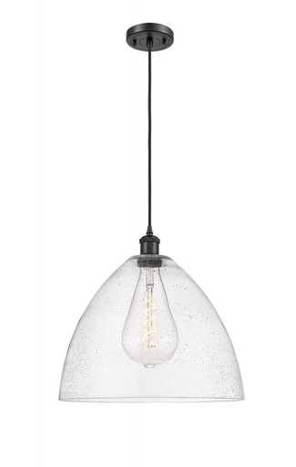 Bristol 1 Light Cord hung Pendant 17 Inch and 16 Inch Wide by Innovations - 516-1P-BK-GBD-164