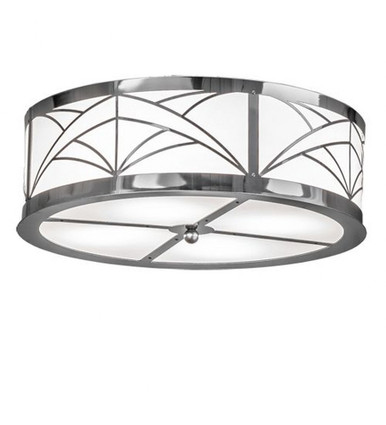 Revival Deco Cilindro 4 Light Flush Mount 9 x 22 In by Meyda Tiffany - 226779