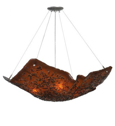 Metro Fusion Cobblestone 4 Light Inverted Pendant 30 x 36.5 Inch by Meyda - 119569