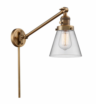 Cone 1 Light Adjustable Swing Arm Wall Sconce 25 X 6.25 Inch by Innovations - 237-BB-G62