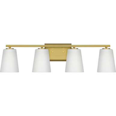 Vertex 4 Light Ethed Glass Vanity Light by Progress - P300464