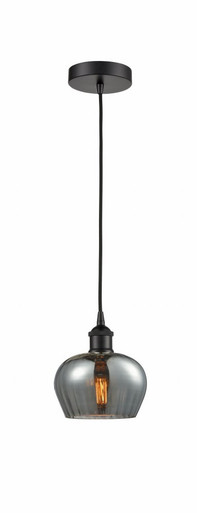 Fenton 1 Light Cord Down Mini Pendant 7.5 and 6.5 Inch Wide by Innovations - 616-1P-BK-G93