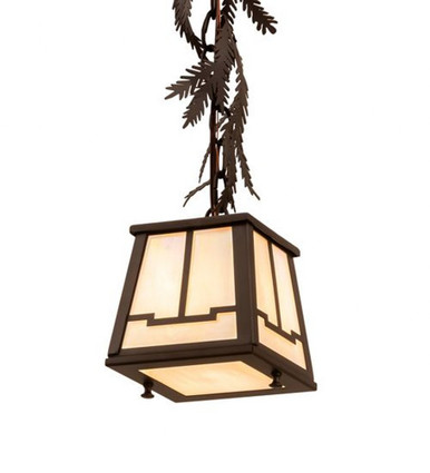 Pine Branch Valley View 1 Light Mini Pendant 10 x 8 Inches by Meyda Tiffany - 203820