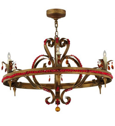 Grosetto 6 Light Chandelier 33 x 39 Inches Wide by Meyda Tiffany - 135985