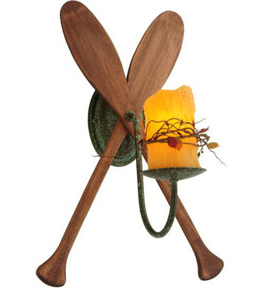 Paddle 1 Light Wall Sconce 17 x 14 Inches by Meyda Tiffany - 26947