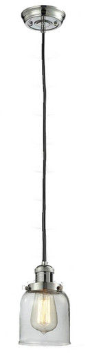 Bell 1 Light Cord hung Mini Pendant 8.88 Inch X 5 Inch Wide by Innovations - 201C-PN-G52