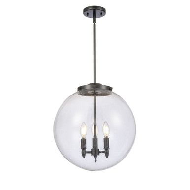 Beacon 3 Light Stem Hung Pendant 17 Inch Tall X 16 Inch Wide by Innovations - 221-3S-G20-16
