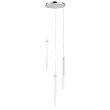 Pipette 12W 3 LED Medium Pendant 18 Inch Tall by ET2 - E31095-93PC