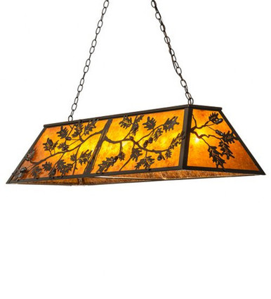 Oak Leaf & Acorn 9 Light Oblong Pendant 24 x 17 Inches by Meyda Tiffany - 158454