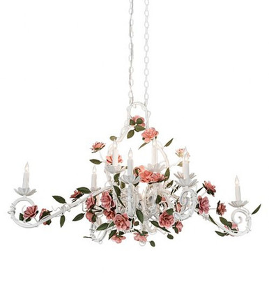 Symphony Rose Basket 12 Light Oblong Chandelier 31 x 30 Inch W by Meyda - 193143