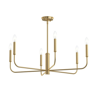 Reines 6 Light Large Chandelier 14 Inch Tall and 32 Inch Wide by Progress - P400448