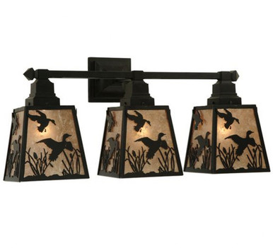 Ducks in Flight 3 Light Wall Sconce 13.5 x 28 Inches by Meyda Tiffany - 136926