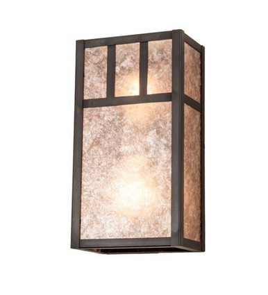 Hyde Park Double Bar Mission 2 Light Wall Sconce 12 x 6.5 Inch by Meyda - 239366