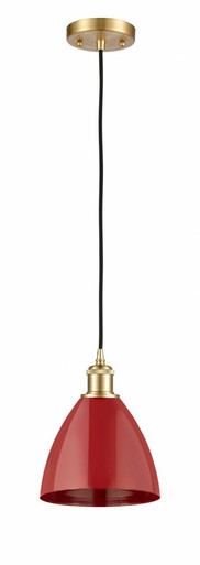 Plymouth Dome 1 Light Small Cord Pendant 7.5 Inch Wide by Innovations - 516-1P-PLYM-75