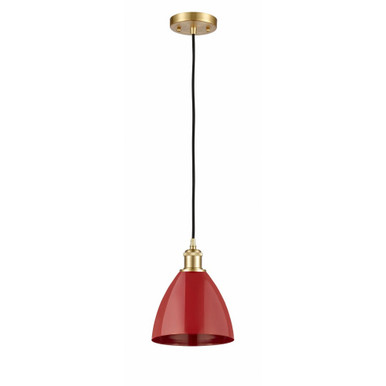 Plymouth Dome 1 Light Small Cord Pendant 7.5 Inch Wide by Innovations - 516-1P-PLYM-75