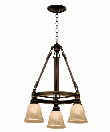 Rodeo Drive 3 Light Large Chandelier by Kalco - 4633AC/ECRU