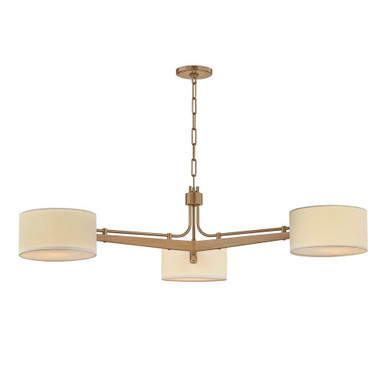 Mailo 3 Light Chandelier 12.5 Inch Tall and 49.75 Inch Wide by Troy - F5650-PBR