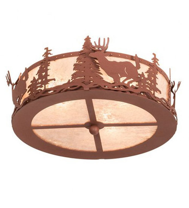 Deer at Dusk 36W 3 LED Ceiling Fan Light Kit by Meyda Tiffany - 254762